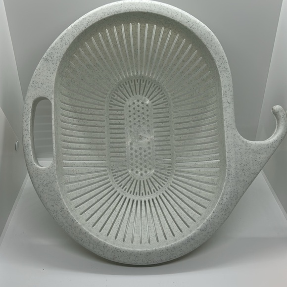 Vintage YAFFA Basic Line White Plastic Hanging Colander Strainer Kitchen Large - Picture 5 of 13